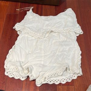 LA Hearts White strapless romper size large
